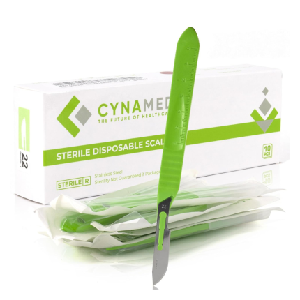 Cynamed # 22 Disposable Scalpel with Plastic Handle